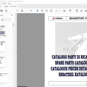 Terex Crane QUADSTAR 1075L Catalogue Pieces Detachees 53382 PDF