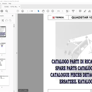 Terex Crane Quadstar 1075L Parts Manual 53382 - PDF DOWNLOAD