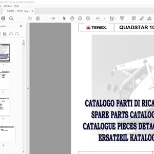 Terex Crane Quadstar 1075L Parts Manual 53382 - PDF DOWNLOAD