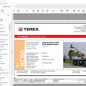 Terex Crane RC 60 Hydraulic & Electrical Schematic Manual - PDF DOWNLOAD