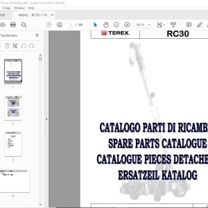 Terex Crane RC30 Catalogue Pieces Detachees 46642 - PDF DOWNLOAD