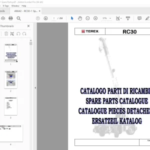 Terex Crane RC30 Parts Manual 46642 - PDF DOWNLOAD