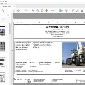 Terex Crane RC60 Pneumatic Schematic Manual 42984 - PDF DOWNLOAD