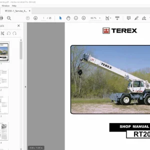 Terex Crane RT200-1 Shop Manual 12261-320 - PDF DOWNLOAD