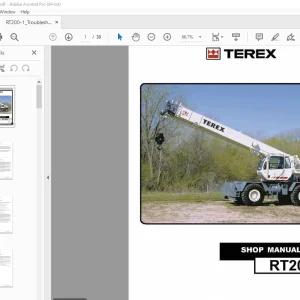 Terex Crane RT200-1 Troubleshooting Manual 12261-320 - PDF DOWNLOAD