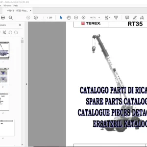 Terex Crane RT35 Catalogo Parti Di Ricambio 46643 PDF