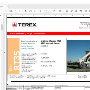 Terex Crane RT35 Hydraulic Schematic Manual 46181 - PDF DOWNLOAD
