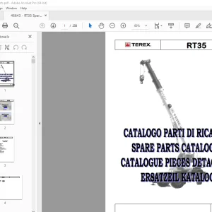 Terex Crane RT35 Parts Manual 46643 - PDF DOWNLOAD
