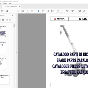 Terex Crane RT45 Catalogo Parti Di Ricambio 51741 - PDF DOWNLOAD