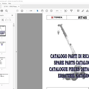 Terex Crane RT45 Catalogue Pieces Detachees 51741 - PDF DOWNLOAD