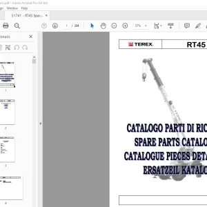 Terex Crane RT45 Parts Manual 51741 - PDF DOWNLOAD