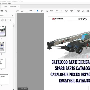 Terex Crane RT75 Catalogue Pieces Detachees 50060 - PDF DOWNLOAD
