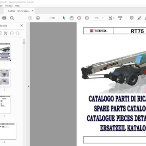 Terex Crane RT75 Parts Manual 50060 - PDF DOWNLOAD