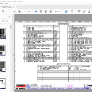 Terex Crane TC40/40L/45/45L Manuel du schéma électrique - PDF DOWNLOAD