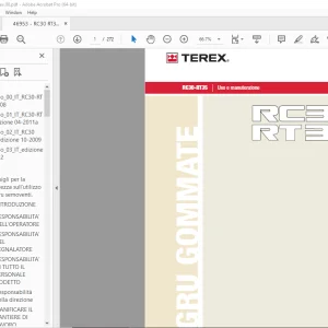 Terex GRU GOMMATE RC30-RT35 Uso e manutenzione 46953 PDF