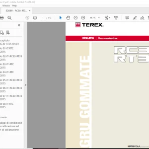 Terex GRU GOMMATE RC30-RT35 Uso e manutenzione 52889 PDF