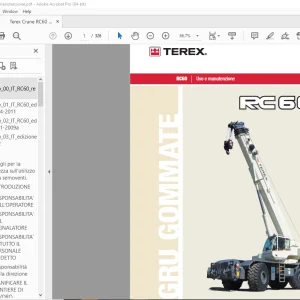 Terex GRU GOMMATE RC60 Uso e manutenzione - PDF DOWNLOAD