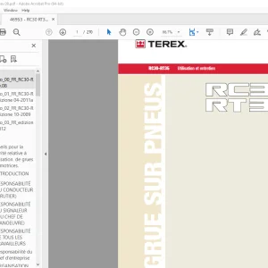 Terex GRUE SUR PNEUS RC30-RT35 Utilisation et entretien PDF