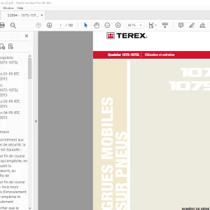 Terex GRUES MOBILE Quadstar 1075-1075L Utilisation et entretien PDF