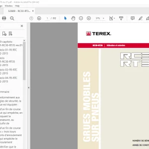 Terex GRUES MOBILES RC30-RT35 Utilisation et entretien PDF