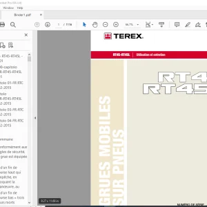 Terex GRUES MOBILES RT45-RT45L Utilisation et entretien - PDF DOWNLOAD