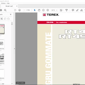 Terex Gru Gommate RT45 RT45L Uso e manutenzione - PDF DOWNLOAD