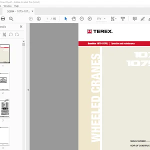 Terex Crane Quadstar 1075-1075L Operation & Maintenance Manual PDF