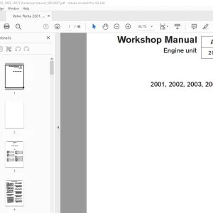 Volvo Penta 2001, 2002, 2003, 2003T Engine Unit Workshop Manual - PDF DOWNLOAD