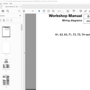 Volvo Penta 61, 62, 63, 71, 72, 73, 74-Series Wiring Diagrams Workshop Manual PDF