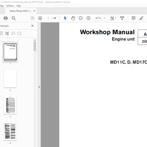 Volvo Penta MD11C, D, MD17C, D Engine Unit Workshop Manual PDF