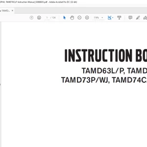 Volvo Penta TAMD63L/P, TAMD71B, TAMD73P/WJ, TAMD74C/L/P Instruction Manual PDF