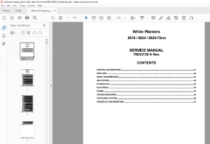 White NA Seeding 8816/8824/8824-70cm Planters Service Manual