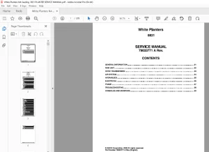 White NA Seeding 8831 Planters Service Manual 79033771 - PDF