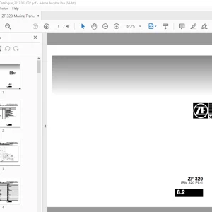 ZF 320 Marine Transmision Parts Manual 3213 002 032 - PDF DOWNLOAD