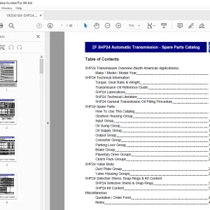 ZF 5HP24 Automatic Transmission Parts Manual - PDF DOWNLOAD