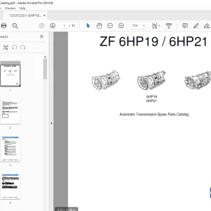 ZF 6HP19 / 6HP21 Automatic Transmission Parts Manual - PDF DOWNLOAD