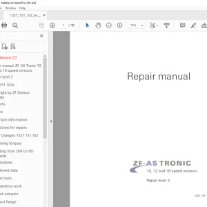 ZF AS Tronic 10, 12 & 16-speed versions Repair Manual Level 3 PDF
