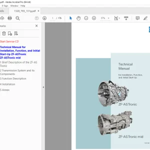 ZF AS Tronic & AS Tronic Mid Technical Manual 1328 765 101g PDF