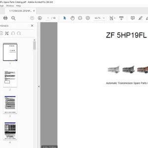 ZF Automatic Transmission 5HP19FL Parts Manual - PDF DOWNLOAD