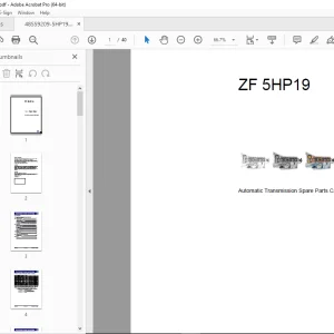 ZF Automatic Transmission ZF 5HP19 Parts Manual - PDF DOWNLOAD