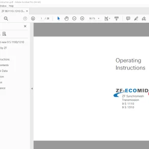 ZF ECOMID 9S 1110 9S 1310 Operating Instruction Manual 1324.758.101 PDF