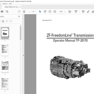 ZF-FreedomLine Transmission TP-20170 Operator Manual PDF