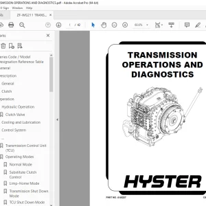 ZF Hyster WG211 TRANSMISSION OPERATIONS & DIAGNOSTICS Manual PDF
