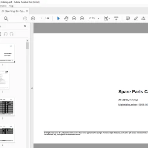 ZF SERVOCOM Transmission Spare Parts Manual 8098.955.659 PDF