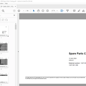 ZF 12 AS 2301 IVECO Transmission Spare Parts Manual PDF Download