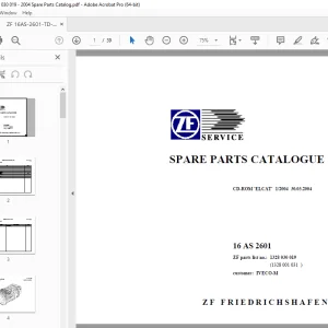 ZF Transmission 16 AS 2601 IVECO-M Parts Manual 1328 030 019 PDF