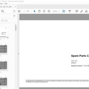 ZF Transmission 16 S 151 IVECO Parts Manual 1315.051.324 - PDF DOWNLOAD