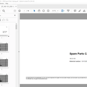 ZF Transmission 16 S 151 Parts Manual 1315.051.393 - PDF DOWNLOAD