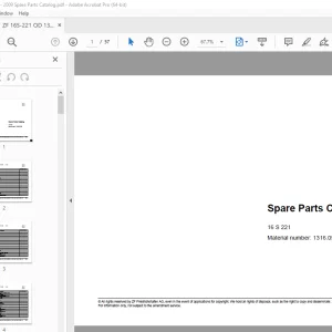 ZF Transmission 16 S 221 Parts Manual 1316 051 333 - PDF DOWNLOAD