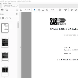ZF Transmission 16 S 221 RVI Parts Manual 1316 051 339 PDF